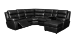 Erin 6 Piece Lounge With 1 Action Recliner Chaise And Console Black – KERCNR6P1AFBBL