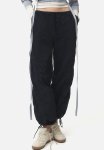 Nylon Parachute Trousers - Black