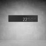 House Number D22 - 600 X 150 Matt Gold Warm White