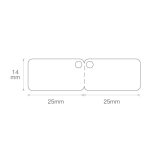 NB133 - - D11 D101 D110 H1S - 14X50MM - 130 White Jewellery Folding Labels