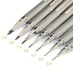 Set Mechanical Pencil Set 0.3 0.5 0.7 0.9 1.3 2.0 3.0MM Full Metal Art Painting Automatic Pencil For Office School Supplies Back