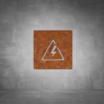 Electricity Sign - Rust - Powder Coated Aluminum