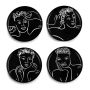 Carrol Boyes Dinner Plate Set Of 4-SKETCHBOOK In Black