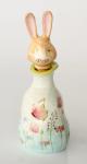 Ceramic Bottle With Bunny Head Green Floral – 25X10CM