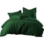 Duvet Cover Set Wrinkle Resistant Sleep Well Bedding 3 Piece Forest Green