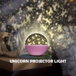 Romantic Unicorn Projector Light Battery Operated Color Changing Night Light For Christmas Halloween Thanksgiving Day Gift