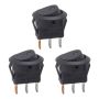 3PC 12V 20A Rocker Toggle LED Switch Blue Light Spst Control