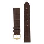 Duke Alligator Embossed Leather Watch Strap In Brown
