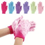 Gentle Exfoliating Gloves With Loofah For Soft And Smooth Skin Perfect For Bath And Shower
