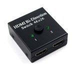 4K Switcher Splitter 2 Ports Bi-directional 1 2 2 1 Switch Supports Ultra HD 1080P 3D Hdr Hdcp