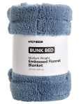 Embossed Flannel Bunk Bed Blanket - 125X150CM Blue