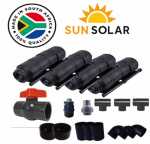 D.i.y Triple Density Pool Solar Panels 4 Panel Kit With Fittings