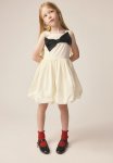 Cotton On Vera Bow Dress - Dark Vanilla & Black