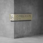 House Number Corner D03 - 300H X 300D X 1000W Matt Silver No