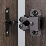 Keenkee 8 Pcs Cabinet Latch Double Roller Catch Hardware For Cupboard Closet Cabinet Door Latches And Catches Black Nickel
