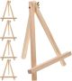 5 Pcs Wooden Easels Small Tripod Painting Stands Screws Tabletop Canvas
