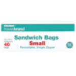 Housebrand Small Zipper Sandwich Bags 40 Pack