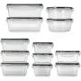 12PCS Food Storage Containers Reusable Plastic Food Containers With Lid