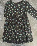 Cotton On Navy Blue Floral Print Dress 6Y