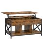 Vienna Rustic Lift Top Coffee Table Brown