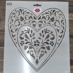 Heart Filled Stencil 315MMX315MM - Mb Pine
