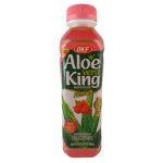 Aloe Vera King Raspberry Drink 500ML - Tart Sweet Berry Juice Beverage With Real Aloe Vera Pulp Gel Premium Hydration South