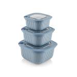 3 Piece Line Storage Container Set Cream