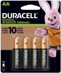 Duracell Aa Nimh Rechargeable Blister Pack 4 Per Pkg. 2500MAH