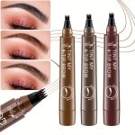 Waterproof Long-lasting Microblading Eyebrow Pen - Creates Natural Defined Brows With Micro-fork Tip Applicator - Perfect Gift F