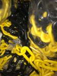 1M Black + Yellow Plastic Chain