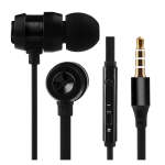 Volkano Alloy Series Earphones With MIC - Solid Black