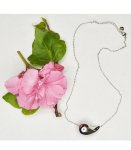 3D Tear Drop Adjustable Necklace - Silver Free