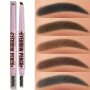 Waterproof Dual-ended Eyebrow Pencil - Long-lasting Easy Glide With Built-in Powder & Dye In Dark Brown Light Brown Taupe Black