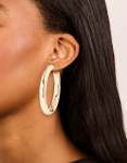 Goldair Gold Large Thick Hoop Earrings