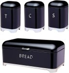 Dh - Breadbin Retro Design Steel Bread Basket