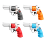 MINI Revolver-style Handheld Water Gun Toy - Multi-colour 4 Piece