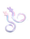Kids Light Pink & Purple Glitter Bunny Faux Hair Clips 2-PACK