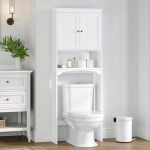 Spirich Over The Toilet Storage Cabinet Bathroom Shelf Over Toilet Bathroom Storage Cabinet Organizer White
