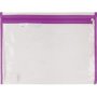 Polyking School Clear Library Bag With Zip Purple