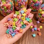 20 50PCS MINI Flower Claw Clips Flower Claw Clip Fo Sweet Hair Clip For Side Hair Bang Braids Hair Accessories Hair Clips