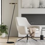 Brassline Metal And Acrylic Floor Lamp - Antique Brass