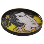 Geisha Decorative Tray Yellow