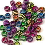 Gxueshan 1000 Pcs Acrylic Plastic Mix Rainbow Pony Beads 6X9MM Large Hole Pens Hair Braiding Bulk Kandi Beads For Friendship Bra