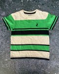 Polo Green Grey And Black Striped T-Shirt 3 4Y