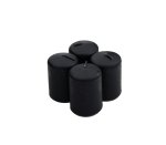 Plain Candles Set Of 4 Black 6CM