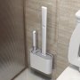 Japanese-style Wall-mounted Toilet Brush Set - No Dead Corner Cleaning Tool For Bathroom Plastic Material