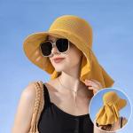 Summer Solid Color Bucket Hat Wide Brim Sun Protection Fisherman Cap Stylish Versatile Hats For Women