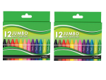 Jumbo Wax Crayons 12 Piece Pack Of 2