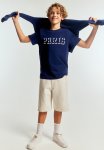 Loose Fit Denim Shorts - White