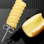 1PC Spiral Knife Vegetables Spiral Twist Knife Stainless Steel Spiral Knife Fruit Spiral Knife Cucumber Spiral Knife Potato Spir
